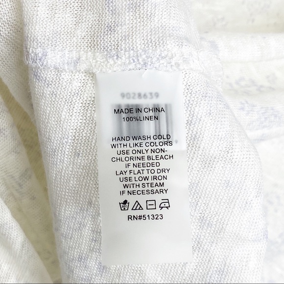 Vince Camuto Ivory Asymmetrical Linen Shirt Small - Picture 5 of 9